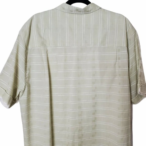 Cubavera Striped Short Sleeve Button Up Camp Shirt - Picture 5 of 10